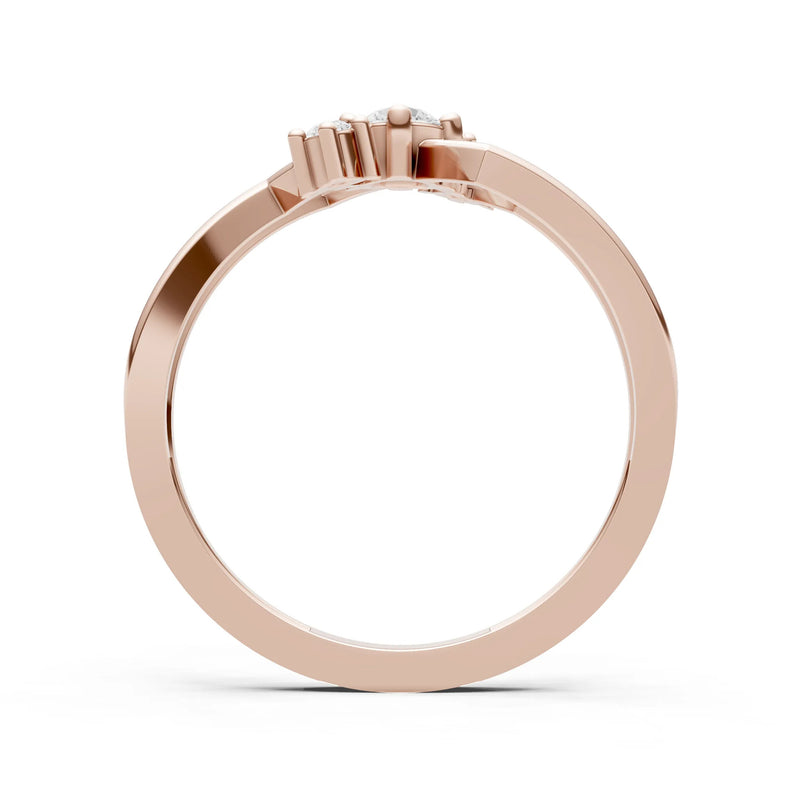 Diamond Dainty Geometric Multi-Stone Stacking Ring