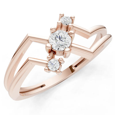 Diamond Dainty Geometric Multi-Stone Stacking Ring