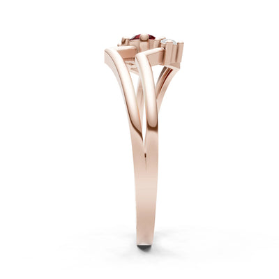 Dainty Geometric Multi-Stone Stacking Ring