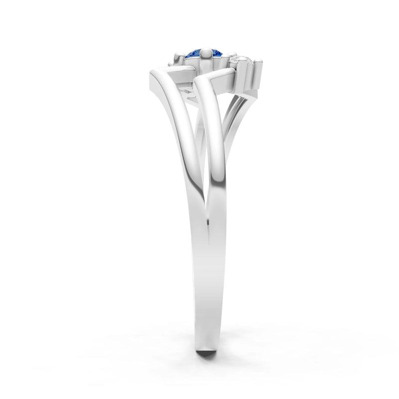 Dainty Geometric Multi-Stone Stacking Ring