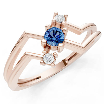 Dainty Geometric Multi-Stone Stacking Ring