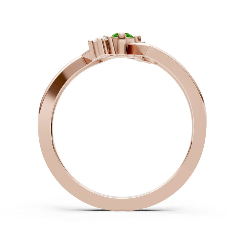 Dainty Geometric Multi-Stone Stacking Ring