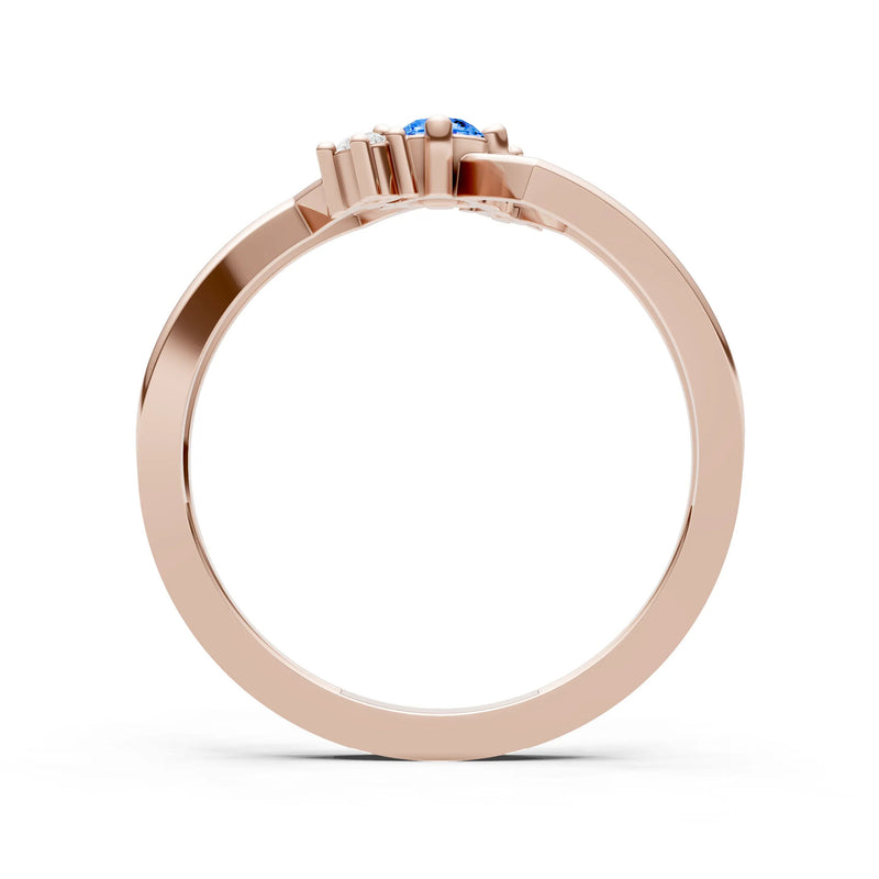 Dainty Geometric Multi-Stone Stacking Ring