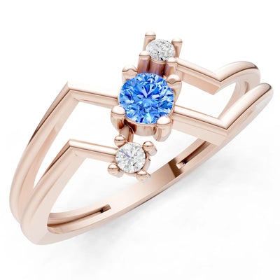 Dainty Geometric Multi-Stone Stacking Ring
