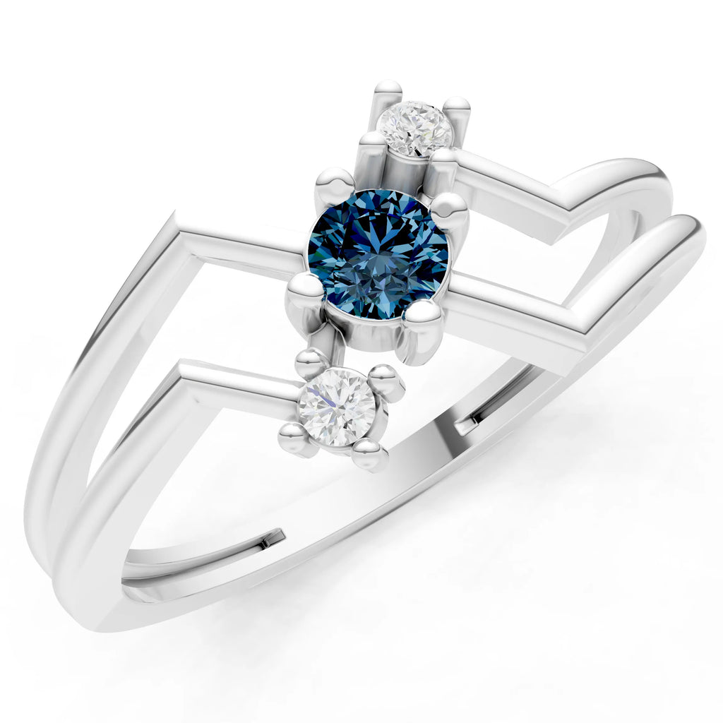 Alexandrite Dainty Geometric Multi-Stone Stacking Ring – Peora