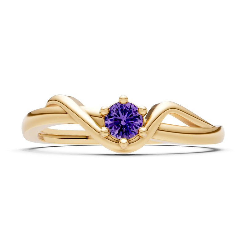 Dainty Sculpted Wave Ring