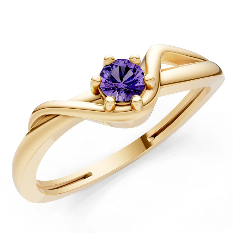 Dainty Sculpted Wave Ring