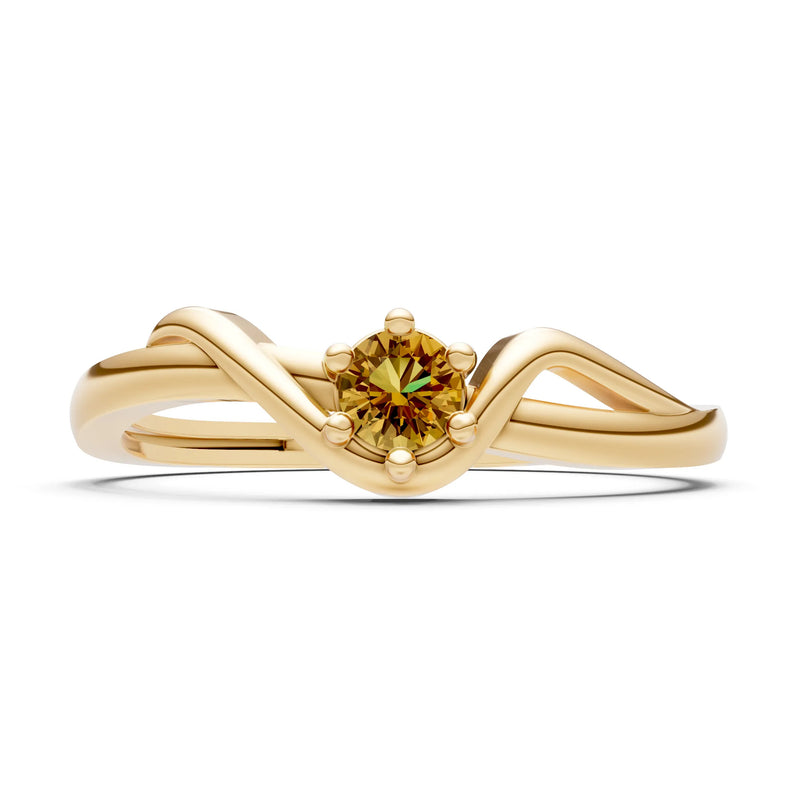 Dainty Sculpted Wave Ring