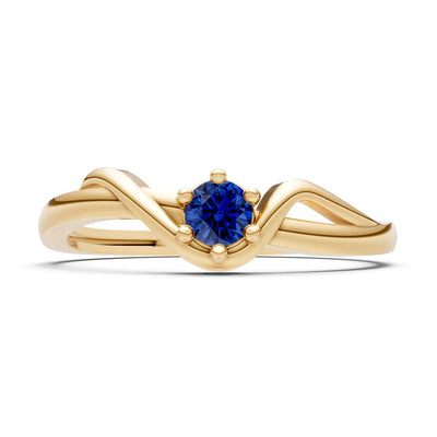 Dainty Sculpted Wave Ring
