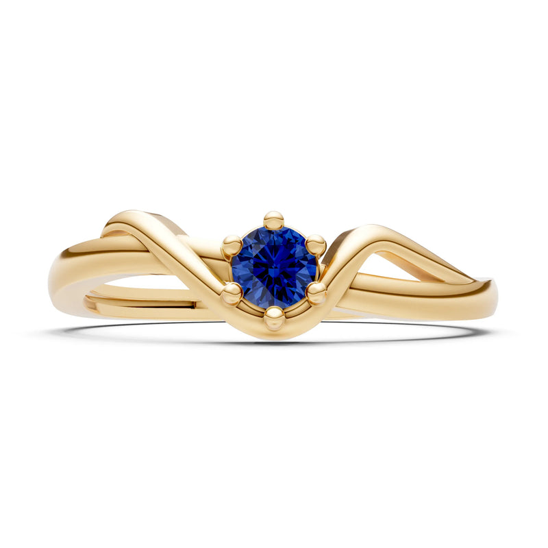 Dainty Sculpted Wave Ring