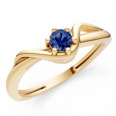 Dainty Sculpted Wave Ring