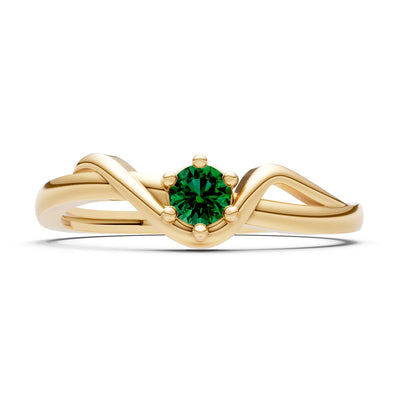 Dainty Sculpted Wave Ring