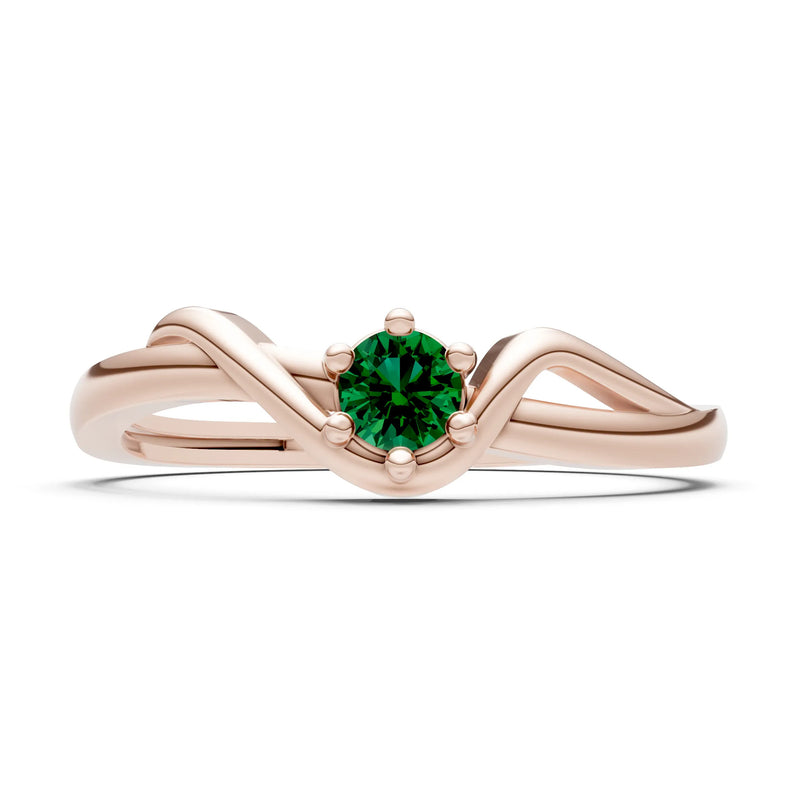 Dainty Sculpted Wave Ring