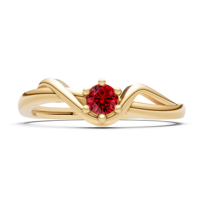 Dainty Sculpted Wave Ring
