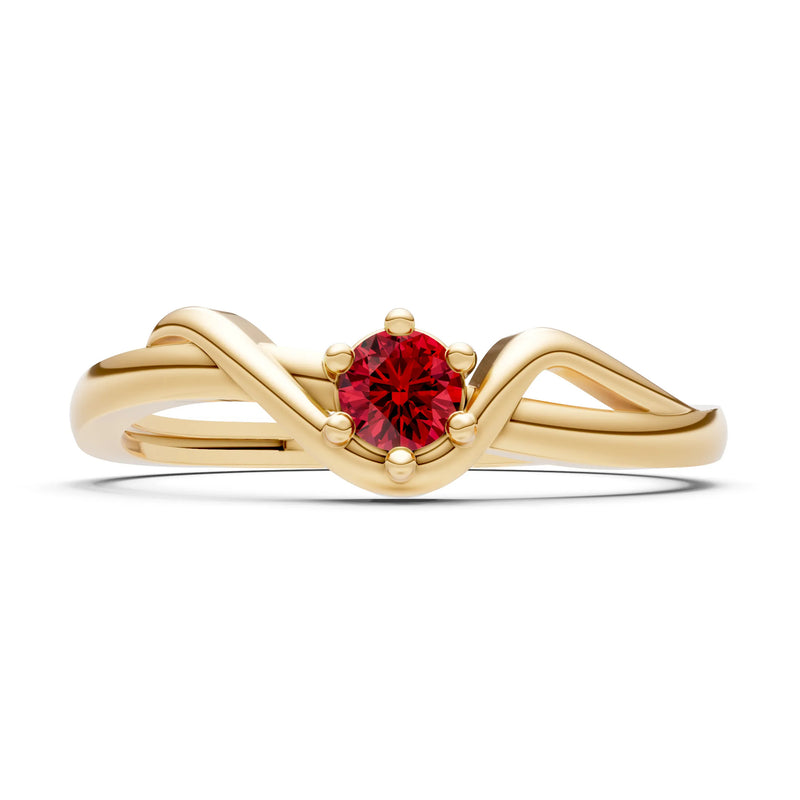 Dainty Sculpted Wave Ring