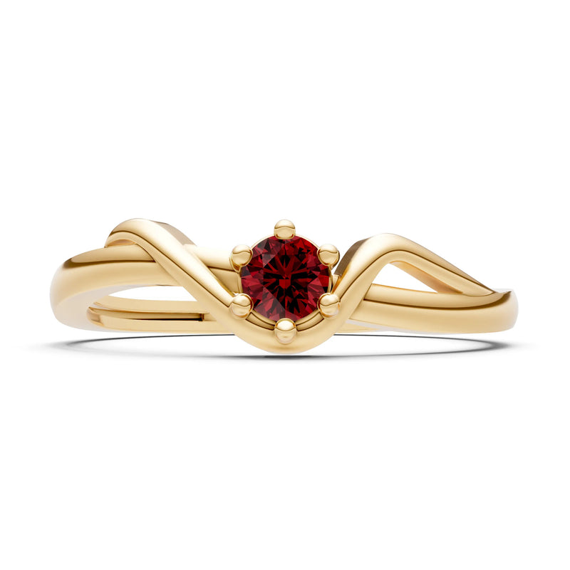 Dainty Sculpted Wave Ring