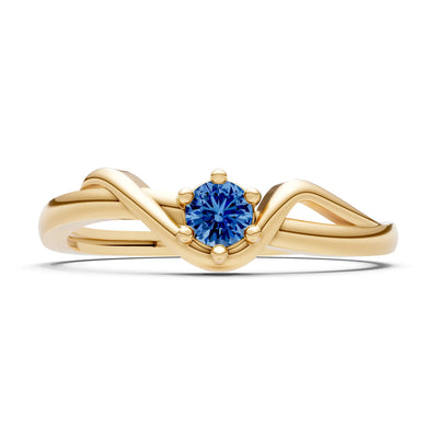 Dainty Sculpted Wave Ring