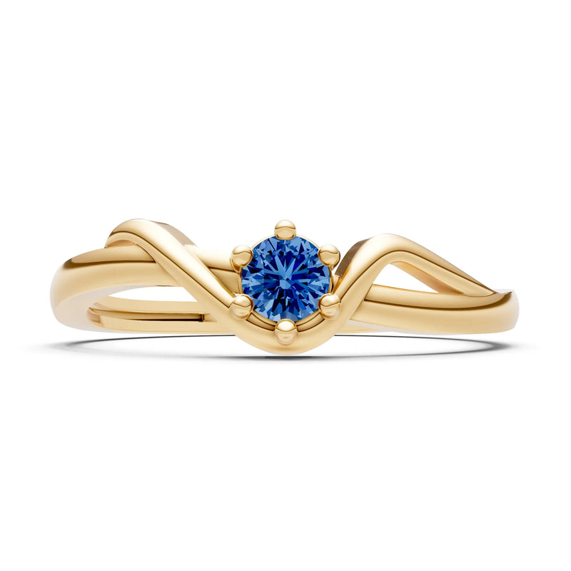 Dainty Sculpted Wave Ring