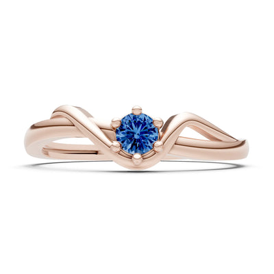 Dainty Sculpted Wave Ring