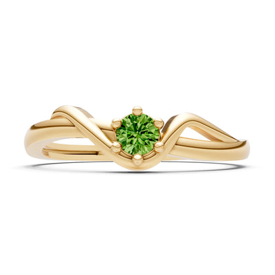 Dainty Sculpted Wave Ring