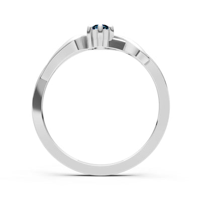 Alexandrite Dainty Sculpted Wave Ring