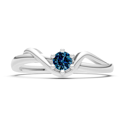 Alexandrite Dainty Sculpted Wave Ring