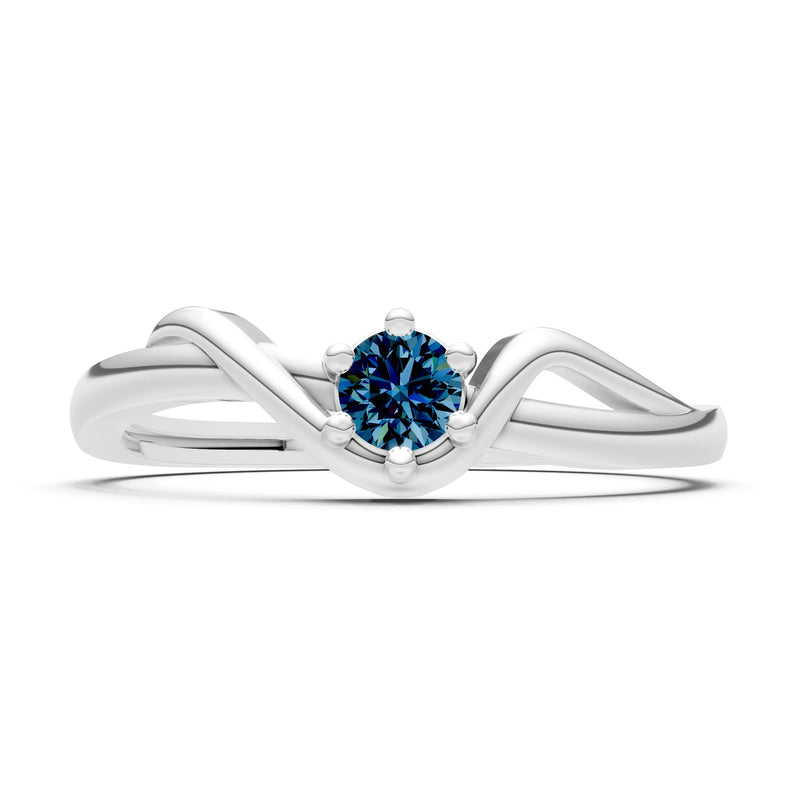 Alexandrite Dainty Sculpted Wave Ring