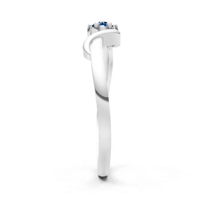 Alexandrite Dainty Sculpted Wave Ring