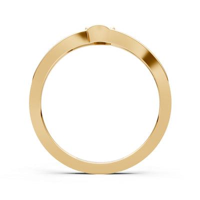 Diamond Dainty Bypass Embrace Ring