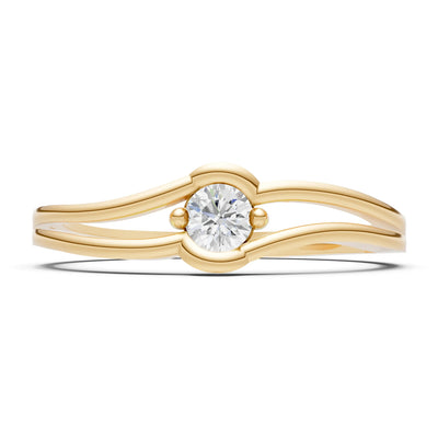 Diamond Dainty Bypass Embrace Ring