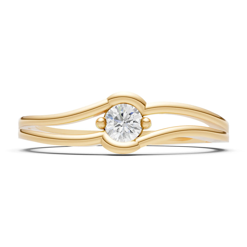 Diamond Dainty Bypass Embrace Ring