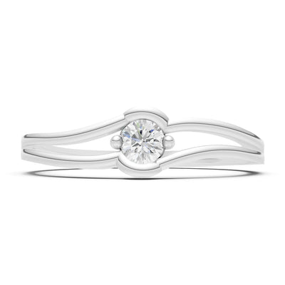 Diamond Dainty Bypass Embrace Ring
