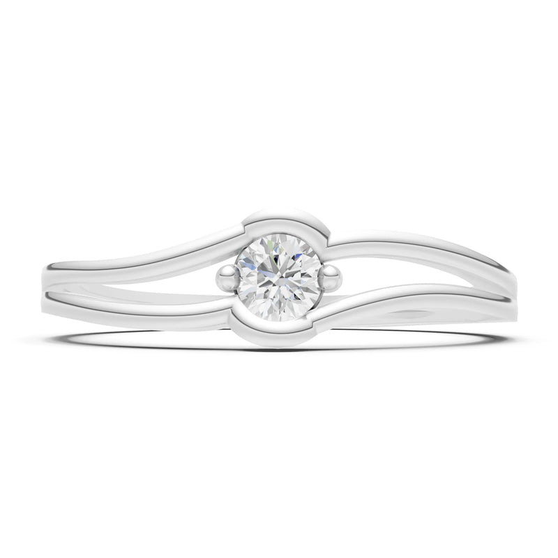 Diamond Dainty Bypass Embrace Ring