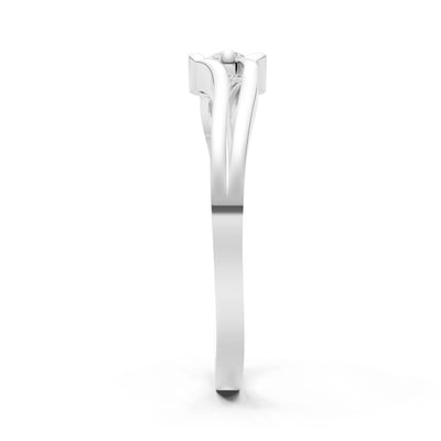 Diamond Dainty Bypass Embrace Ring