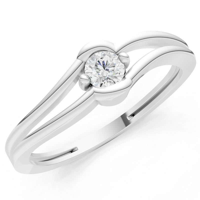 Diamond Dainty Bypass Embrace Ring