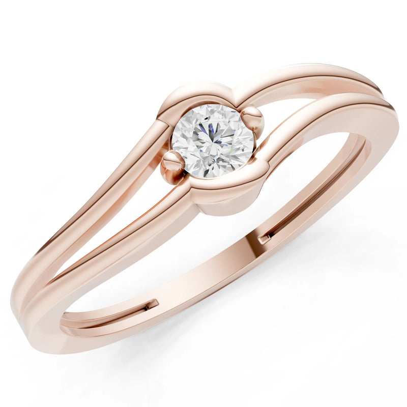 Diamond Dainty Bypass Embrace Ring