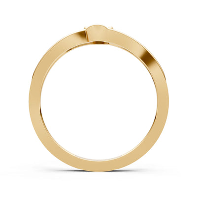 Swiss Blue Topaz Dainty Bypass Embrace Ring