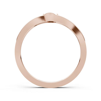 Swiss Blue Topaz Dainty Bypass Embrace Ring