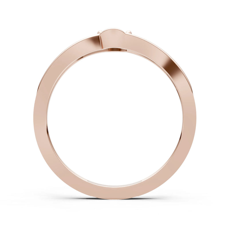 Swiss Blue Topaz Dainty Bypass Embrace Ring