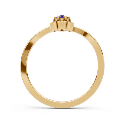 Dainty Floral Cluster Accent Ring