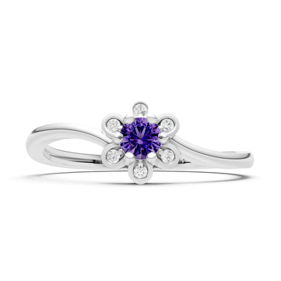 Dainty Floral Cluster Accent Ring