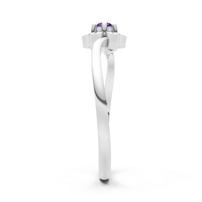 Dainty Floral Cluster Accent Ring