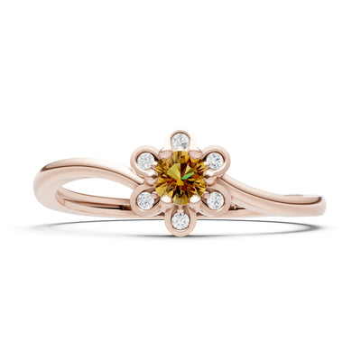 Dainty Floral Cluster Accent Ring