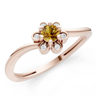 Dainty Floral Cluster Accent Ring