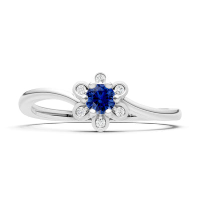 Dainty Floral Cluster Accent Ring