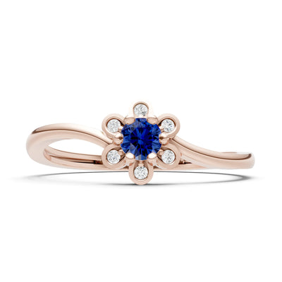 Dainty Floral Cluster Accent Ring