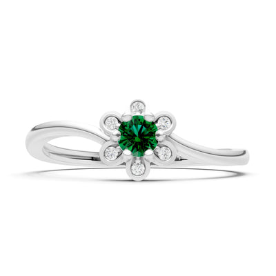 Dainty Floral Cluster Accent Ring
