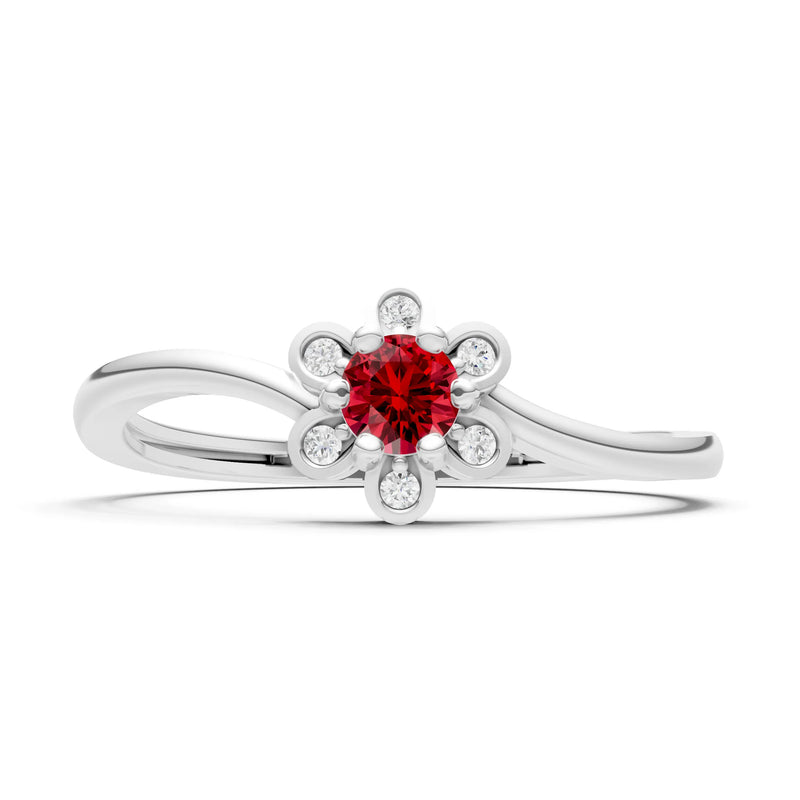 Dainty Floral Cluster Accent Ring
