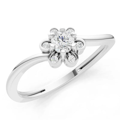 Dainty Floral Cluster Accent Ring