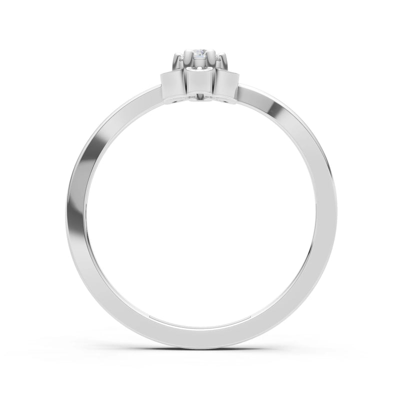 Diamond Dainty Floral Cluster Accent Ring